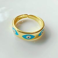 Trend Ring 18k Gold-plated Oil Drop Simple Personality Eye Opening Adjustable Female Ring sku image 2