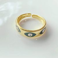 Trend Ring 18k Gold-plated Oil Drop Simple Personality Eye Opening Adjustable Female Ring sku image 4
