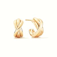European And American New Cross-wrapped C-shaped Earrings sku image 1