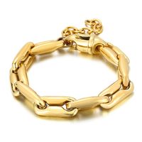 Fashion Geometric Titanium Steel 18K Gold Plated Bracelets In Bulk sku image 2