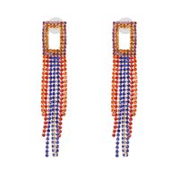European And American Fashion Diamond Tassel Geometric Earrings Wholesale sku image 1