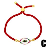 Fashion Retro Colored Diamond Devil's Eye Color Zircon Bracelet Hand Jewelry sku image 3