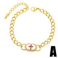 European And American Star Moon Bracelet Simple Cuban Chain Bracelet sku image 1