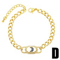 European And American Star Moon Bracelet Simple Cuban Chain Bracelet sku image 4