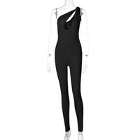 Fashion Solid Color Spandex Polyester Milk Fiber Patchwork Skinny Pants sku image 16