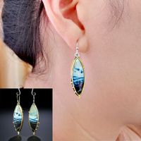 European Opal Earrings Female Bohemian Ocean Style Retro Earrings Wholesale sku image 1