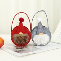Christmas Non-woven Santa Claus Round Tote Candy Decoration Bag Wholesale Nihaojewelry sku image 1