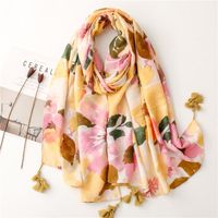 Pink Cotton Scarf Soft Touch Sun Protection Sea Shawl Vacation sku image 3