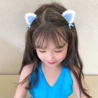 One Cat Ear Barrettes Japanese And Korean New Online Influencer Plush Cat Ear Stereo Hair Clip Headdress Female Side Head Clip sku image 5