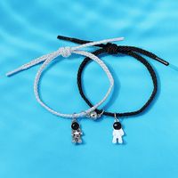 Korean Creative Popular Astronaut Stainless Steel Couple Bracelet sku image 1