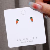 Cute Carrot Shape Earrings Wholesale main image 1