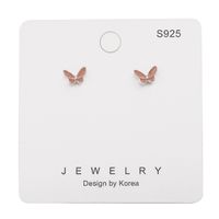 Exquisite Fashion Pink Butterfly Earrings main image 3