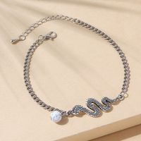 European And American Creative Snake-shaped Exaggerated Stone Anklet sku image 3