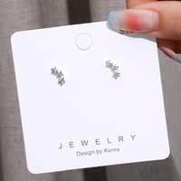 Fashion Three Star Shape Crystal Earrings Wholesale main image 1