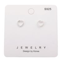 Fashion Hollow Heart-shaped Crystal Stud Earrings main image 3