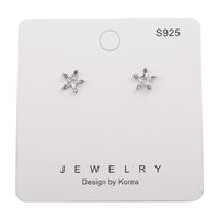 Exquisite Silver Hollow Star Earrings Wholesale main image 3