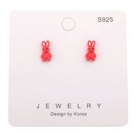 Cute Red Rabbit Shape Earrings Wholesale main image 3