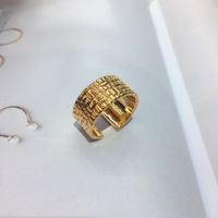 18kgp Retro Multi-layer Carved Open Ring Women main image 1