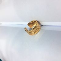 18kgp Retro Multi-layer Carved Open Ring Women main image 3