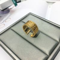 18kgp Retro Multi-layer Carved Open Ring Women main image 5