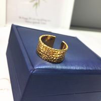 18kgp Retro Multi-layer Carved Open Ring Women main image 6
