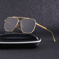Retro Doppelstrahlschirme Uv-beständige Sonnenbrille Herren Trendige Freizeitbrille main image 1