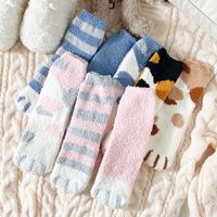 Coral Fleece Socks Women Winter Plus Velvet Thick Warm Plush Sleep Socks Wholesale main image 2