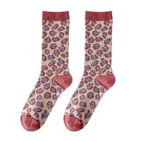 Pink Socks Calcetines De Tubo Para Mujer Calcetines De Dos Vías De Doble Aguja De Algodón Retro Para Mujer main image 6