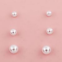 Simple Fashion 3 Pairs Of Pearl Earrings Set main image 1