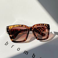 Square Frame Tortoiseshell Tea Piece Hip-hop Singer With Sunglasses Male main image 1