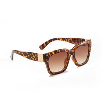 Square Frame Tortoiseshell Tea Piece Hip-hop Singer With Sunglasses Male main image 4