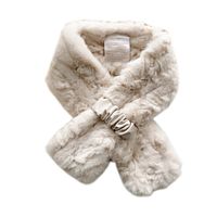Pure Color Cross Plush Scarf For Women In Winter main image 6