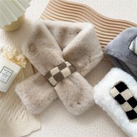 New Rabbit Fur Collar Cross Scarf Wholesale main image 5