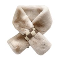 New Rabbit Fur Collar Cross Scarf Wholesale main image 6