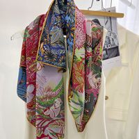 Printing Double-sided Twill Silk Scarf Wholesale main image 1