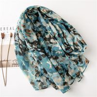 Spring And Summer Thin Camouflage Geometric Scarf main image 4