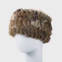 Korean Version Rabbit Fur Knitted Headband Fashion Headband Wide Side Trend Headband main image 4