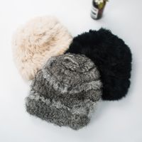 Fashion Rabbit Fur Fisherman Hat Autumn And Winter Warmth Plush Padded Hat main image 1