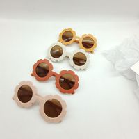 Koreanische Cremefarbene Retro-milchblumen-kindersonnenbrille main image 5