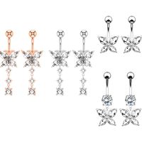 New Creative Butterfl Stainless Steel Belly Button Nail main image 2