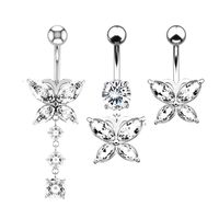 New Creative Butterfl Stainless Steel Belly Button Nail main image 4
