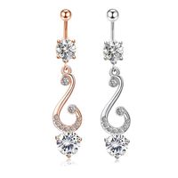 Fashion Zircon Stainless Steel Belly Button Belly Button Nail Ring main image 1