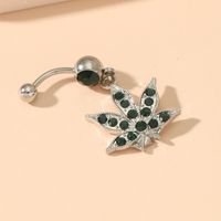 New Sexy Maple Leaf Stainless Steel Belly Button Ring main image 5