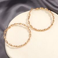 Fashion Vintage Golden Big Round Earrings Earrings main image 6