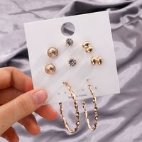 Fashion Vintage Golden Big Round Earrings Earrings sku image 1