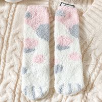 Coral Fleece Socks Women Winter Plus Velvet Thick Warm Plush Sleep Socks Wholesale sku image 1