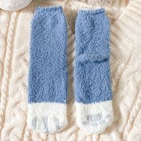Coral Fleece Socks Women Winter Plus Velvet Thick Warm Plush Sleep Socks Wholesale sku image 6