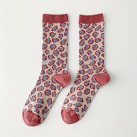 Pink Socks Calcetines De Tubo Para Mujer Calcetines De Dos Vías De Doble Aguja De Algodón Retro Para Mujer sku image 2