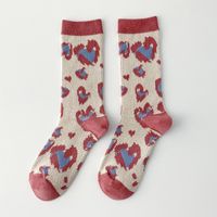 Pink Socks Calcetines De Tubo Para Mujer Calcetines De Dos Vías De Doble Aguja De Algodón Retro Para Mujer sku image 3