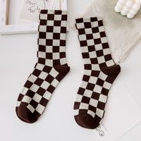 Checkerboard Socks Wholesale Women's Tube Cotton Long Tube Women's Autumn And Winter Socks sku image 1